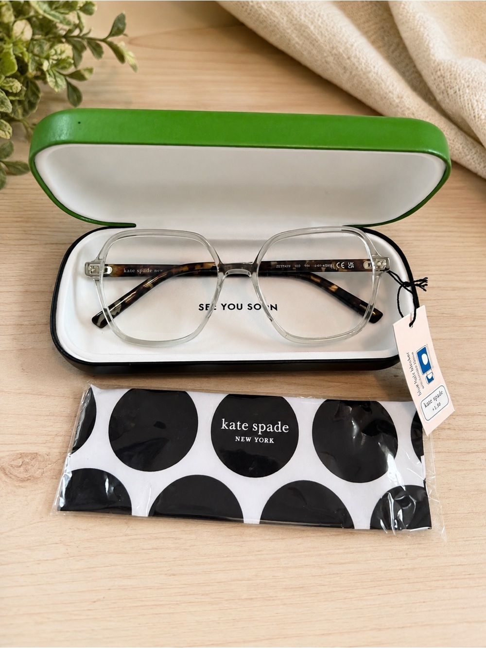 Kate Spade Zetta Blue Light Blocking Readers +1.50 NWT